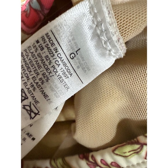 Old Navy Boho Fairy Earth Tone Floral Tankini Set Top XL Bottoms Large High Rise - Picture 5 of 7